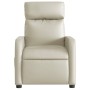 Sillón reclinable eléctrico de cuero sintético crema de , Sillones - Ref: Foro24-3206736, Precio: 230,99 €, Descuento: %