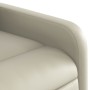 Sillón reclinable eléctrico de cuero sintético crema de , Sillones - Ref: Foro24-3206736, Precio: 230,99 €, Descuento: %