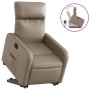 Sillón reclinable elevable cuero artificial color capuchino de , Sillones - Ref: Foro24-3206755, Precio: 264,69 €, Descuento: %