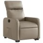 Sillón reclinable elevable cuero artificial color capuchino de , Sillones - Ref: Foro24-3206755, Precio: 283,38 €, Descuento: %