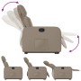 Sillón reclinable elevable cuero artificial color capuchino de , Sillones - Ref: Foro24-3206755, Precio: 264,69 €, Descuento: %