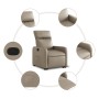 Sillón reclinable elevable cuero artificial color capuchino de , Sillones - Ref: Foro24-3206755, Precio: 264,69 €, Descuento: %