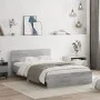 Estructura de cama con cabecero gris Sonoma 120x200 cm de , Camas y somieres - Ref: Foro24-3207495, Precio: 155,32 €, Descuen...