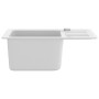 Fregadero de cocina con un seno granito blanco de vidaXL, Fregaderos - Ref: Foro24-144861, Precio: 178,68 €, Descuento: %