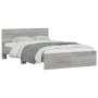 Estructura de cama con cabecero gris Sonoma 120x200 cm de , Camas y somieres - Ref: Foro24-3207495, Precio: 157,69 €, Descuen...