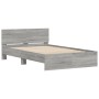 Estructura de cama con cabecero gris Sonoma 120x200 cm de , Camas y somieres - Ref: Foro24-3207495, Precio: 157,69 €, Descuen...