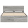 Estructura de cama con cabecero gris Sonoma 120x200 cm de , Camas y somieres - Ref: Foro24-3207495, Precio: 157,69 €, Descuen...