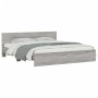 Estructura de cama cabecero y luces LED gris Sonoma 200x200 cm de , Camas y somieres - Ref: Foro24-3207586, Precio: 213,65 €,...