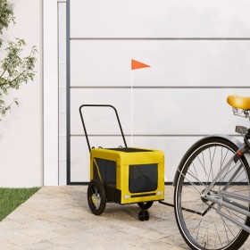 Remolque bicicleta mascotas hierro tela Oxford amarillo negro de , Cochecitos para mascotas - Ref: Foro24-93931, Precio: 81,7...
