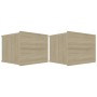 Mesitas de noche 2 uds contrachapada color roble 40x30x30 cm de vidaXL, Mesitas de noche - Ref: Foro24-801060, Precio: 59,93 ...