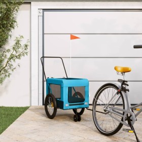 Remolque de bicicleta mascotas hierro tela Oxford azul negro de , Cochecitos para mascotas - Ref: Foro24-93946, Precio: 134,4...