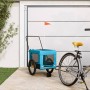 Remolque de bicicleta mascotas hierro tela Oxford azul negro de , Cochecitos para mascotas - Ref: Foro24-93946, Precio: 134,4...
