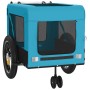 Remolque de bicicleta mascotas hierro tela Oxford azul negro de , Cochecitos para mascotas - Ref: Foro24-93946, Precio: 134,4...