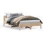 Estructura de cama con cabecero madera maciza pino 120x200 cm de , Camas y somieres - Ref: Foro24-842598, Precio: 109,30 €, D...