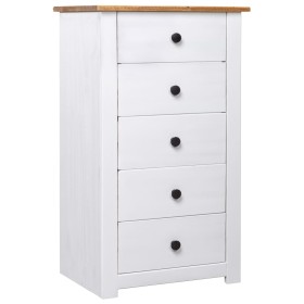 Aparador de madera maciza pino estilo Panamá blanco 46x40x89 cm de vidaXL, Aparadores - Ref: Foro24-282651, Precio: 120,44 €,...