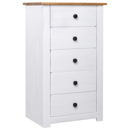 Aparador de madera maciza pino estilo Panamá blanco 46x40x89 cm de vidaXL, Aparadores - Ref: Foro24-282651, Precio: 120,44 €,...