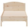 Estructura de cama con cabecero madera maciza pino 90x190 cm de , Camas y somieres - Ref: Foro24-842622, Precio: 109,82 €, De...