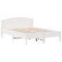 Estructura de cama con cabecero madera pino blanco 140x190 cm de , Camas y somieres - Ref: Foro24-842603, Precio: 133,40 €, D...