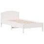 Estructura de cama con cabecero madera de pino blanco 100x200cm de , Camas y somieres - Ref: Foro24-842615, Precio: 101,08 €,...
