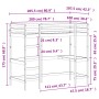 Cama alta con escritorio madera maciza pino marrón 100x200 cm de , Camas y somieres - Ref: Foro24-842849, Precio: 227,12 €, D...