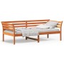 Sofá cama de madera maciza de pino marrón cera 100x200 cm de , Camas y somieres - Ref: Foro24-842877, Precio: 122,43 €, Descu...