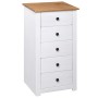 Aparador de madera maciza pino estilo Panamá blanco 46x40x89 cm de vidaXL, Aparadores - Ref: Foro24-282651, Precio: 120,44 €,...
