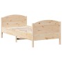 Estructura de cama con cabecero madera maciza de pino 90x200 cm de , Camas y somieres - Ref: Foro24-842566, Precio: 104,30 €,...