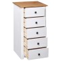 Aparador de madera maciza pino estilo Panamá blanco 46x40x89 cm de vidaXL, Aparadores - Ref: Foro24-282651, Precio: 120,44 €,...