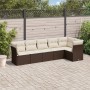 Set sofás de jardín 6 piezas y cojines ratán sintético marrón de , Conjuntos de jardín - Ref: Foro24-3217663, Precio: 404,50 ...