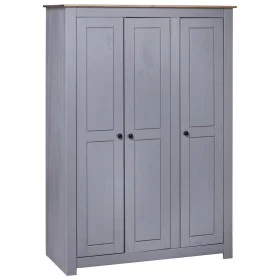 Armario 3 puertas madera pino Panamá Range gris 118x50x171,5cm de vidaXL, Armarios roperos - Ref: Foro24-282662, Precio: 515,...