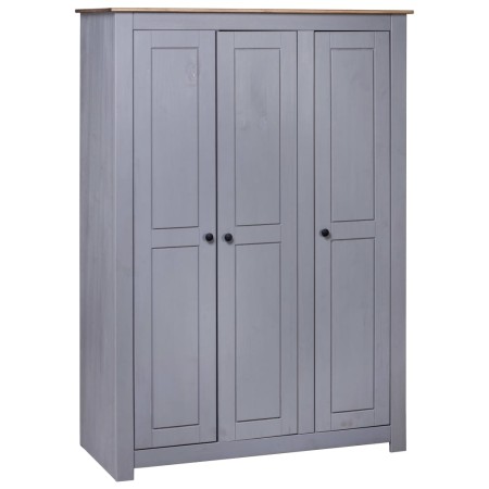 Armario 3 puertas madera pino Panamá Range gris 118x50x171,5cm de vidaXL, Armarios roperos - Ref: Foro24-282662, Precio: 524,...