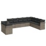 Set de sofás de jardín 10 pzas con cojines ratán sintético gris de , Conjuntos de jardín - Ref: Foro24-3217860, Precio: 596,3...