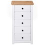 Aparador de madera maciza pino estilo Panamá blanco 46x40x89 cm de vidaXL, Aparadores - Ref: Foro24-282651, Precio: 120,44 €,...