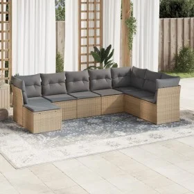 Juego de sofás de jardín con cojines beige 8 pzas ratán PE de , Conjuntos de jardín - Ref: Foro24-3218049, Precio: 471,73 €, ...
