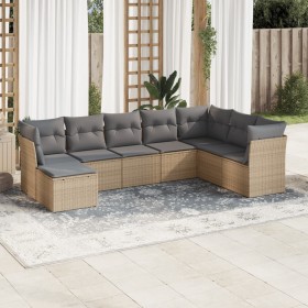 Juego de sofás de jardín con cojines beige 8 pzas ratán PE de , Conjuntos de jardín - Ref: Foro24-3218049, Precio: 457,17 €, ...