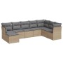 Juego de sofás de jardín con cojines beige 8 pzas ratán PE de , Conjuntos de jardín - Ref: Foro24-3218049, Precio: 457,17 €, ...