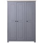 Armario 3 puertas madera pino Panamá Range gris 118x50x171,5cm de vidaXL, Armarios roperos - Ref: Foro24-282662, Precio: 524,...