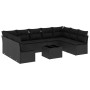 Set de sofás de jardín 10 pzas cojines ratán sintético negro de , Conjuntos de jardín - Ref: Foro24-3218075, Precio: 588,54 €...