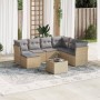 Juego de sofás de jardín con cojines beige 8 pzas ratán PE de , Conjuntos de jardín - Ref: Foro24-3217999, Precio: 467,22 €, ...