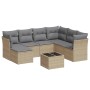 Juego de sofás de jardín con cojines beige 8 pzas ratán PE de , Conjuntos de jardín - Ref: Foro24-3217999, Precio: 467,22 €, ...