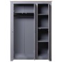 Armario 3 puertas madera pino Panamá Range gris 118x50x171,5cm de vidaXL, Armarios roperos - Ref: Foro24-282662, Precio: 524,...
