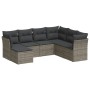 Set de sofás de jardín 7 piezas con cojines ratán PE gris de , Conjuntos de jardín - Ref: Foro24-3217990, Precio: 400,32 €, D...