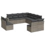 Set de sofás de jardín 11 pzas y cojines ratán sintético gris de , Conjuntos de jardín - Ref: Foro24-3219120, Precio: 638,14 ...