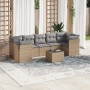 Juego de sofás de jardín con cojines beige 8 pzas ratán PE de , Conjuntos de jardín - Ref: Foro24-3217289, Precio: 508,53 €, ...