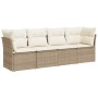 Juego de sofás jardín con cojines 4 pzas ratán sintético beige de , Conjuntos de jardín - Ref: Foro24-3217228, Precio: 267,62...