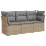 Juego de sofás de jardín con cojines beige 3 pzas ratán PE de , Conjuntos de jardín - Ref: Foro24-3217209, Precio: 190,50 €, ...