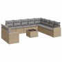 Set de sofás de jardín 11pzas con cojines ratán sintético beige de , Conjuntos de jardín - Ref: Foro24-3219169, Precio: 694,0...
