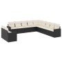Set de sofás de jardín 11 pzas y cojines ratán sintético negro de , Conjuntos de jardín - Ref: Foro24-3219176, Precio: 638,61...