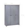 Armario 3 puertas madera pino Panamá Range gris 118x50x171,5cm de vidaXL, Armarios roperos - Ref: Foro24-282662, Precio: 524,...