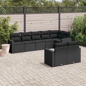 Set de sofás de jardín 8 piezas y cojines ratán sintético negro de , Conjuntos de jardín - Ref: Foro24-3219205, Precio: 545,1...